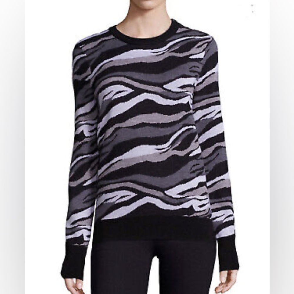 Equipment Ondine Zebra Print Sweater